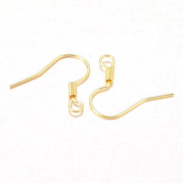 PandaHall Iron Earring Hooks, with Horizontal Loop, Cadmium Free & Lead Free, Golden, 17x17.5mm, Hole: 2mm Iron
PandaHall Iron Earring Hooks, with Horizontal Loop, Cadmium Free & Lead Free, Golden, 17x17.5mm, Hole: 2mm Iron