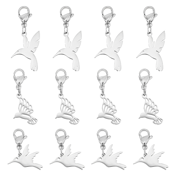 PandaHall UNICRAFTALE 12pcs 3 Styles 201 Stainless Steel Bird Pendant with Lobster Clasp Metal Flat Blank Hollow Hummingbirds Jewelry...
PandaHall UNICRAFTALE 12pcs 3 Styles 201 Stainless Steel Bird Pendant with Lobster Clasp Metal Flat Blank Hollow Hummingbirds Jewelry...