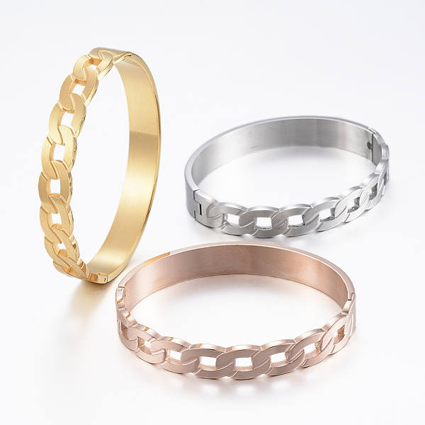 PandaHall Trendy 304 Stainless Steel Bangles, Mixed Color, 52x63mm 304 Stainless Steel Multicolor
PandaHall Trendy 304 Stainless Steel Bangles, Mixed Color, 52x63mm 304 Stainless Steel Multicolor
