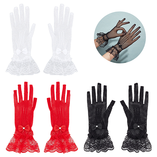 PandaHall AHADERMAKER 3 Pairs 3 Color Flower Pattern Lace Gloves, Mesh Gloves, with Glass Findings, for Wedding Bride Supplies, Mixed Color..., Multicolor
PandaHall AHADERMAKER 3 Pairs 3 Color Flower Pattern Lace Gloves, Mesh Gloves, with Glass Findings, for Wedding Bride Supplies, Mixed Color..., Multicolor