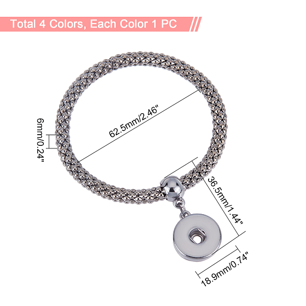 PandaHall CHGCRAFT 4Pcs 4 Colors Donut Charm Stretch Bracetet for Girl Women, Iron Popcorn Chain Bracelet, Mixed Color, Inner Diameter...
PandaHall CHGCRAFT 4Pcs 4 Colors Donut Charm Stretch Bracetet for Girl Women, Iron Popcorn Chain Bracelet, Mixed Color, Inner Diameter...