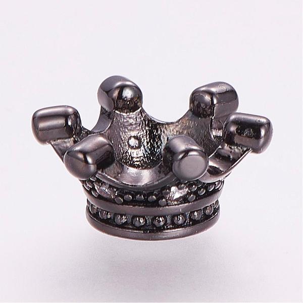 PandaHall Brass Micro Pave Cubic Zirconia Beads, Crown, Gunmetal, 14x7mm, Hole: 5mm Brass+Cubic Zirconia Crown
PandaHall Brass Micro Pave Cubic Zirconia Beads, Crown, Gunmetal, 14x7mm, Hole: 5mm Brass+Cubic Zirconia Crown