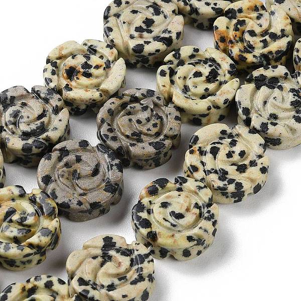 PandaHall Natural Dalmatian Jasper Beads Strands, Carved Rose, 15.5~16x4.5~5.5mm, Hole: 1mm, about 25pcs/strand, 15.55''(39.5cm) Dalmatian...
PandaHall Natural Dalmatian Jasper Beads Strands, Carved Rose, 15.5~16x4.5~5.5mm, Hole: 1mm, about 25pcs/strand, 15.55''(39.5cm) Dalmatian...