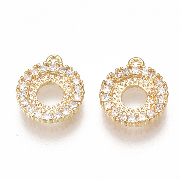 PandaHall Brass Micro Pave Cubic Zirconia Charms, Flat Round, Clear, Nickel Free, Real 18K Gold Plated, 10x8.5x2mm, Hole: 0.8mm Brass+Cubic...
PandaHall Brass Micro Pave Cubic Zirconia Charms, Flat Round, Clear, Nickel Free, Real 18K Gold Plated, 10x8.5x2mm, Hole: 0.8mm Brass+Cubic...