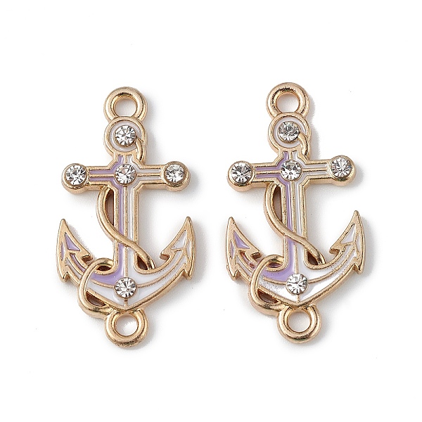 PandaHall Alloy Enamel Connector Charms, Anchor Links with Crystal Rhinestone, Light Gold, Cadmium Free & Nickel Free & Lead Free, Lilac..., Purple
PandaHall Alloy Enamel Connector Charms, Anchor Links with Crystal Rhinestone, Light Gold, Cadmium Free & Nickel Free & Lead Free, Lilac..., Purple