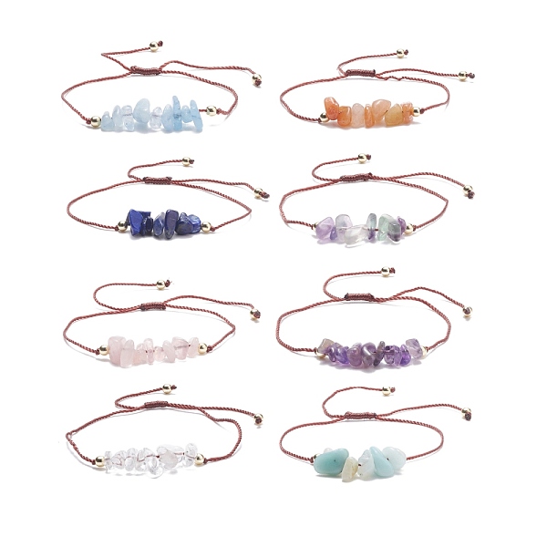 PandaHall Natural Gemstone Chips Beaded Bracelet with Brass Beads, Adjustable Bracelet for Women, Inner Diameter: 3/8~2-5/8 inch(1.1~6.7cm)...
PandaHall Natural Gemstone Chips Beaded Bracelet with Brass Beads, Adjustable Bracelet for Women, Inner Diameter: 3/8~2-5/8 inch(1.1~6.7cm)...