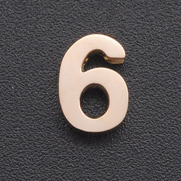 PandaHall 201 Stainless Steel Charms, for Simple Necklaces Making, Laser Cut, Number, Rose Gold, Num.6, 8x5.5x3mm, Hole: 1.6mm 201 Stainless...
PandaHall 201 Stainless Steel Charms, for Simple Necklaces Making, Laser Cut, Number, Rose Gold, Num.6, 8x5.5x3mm, Hole: 1.6mm 201 Stainless...