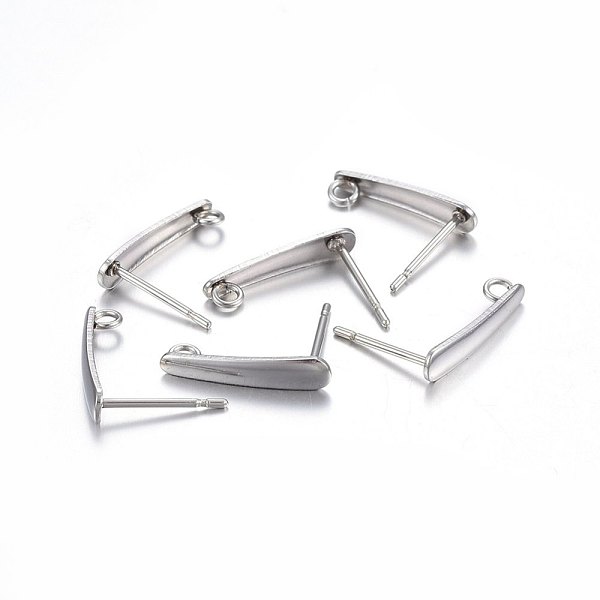PandaHall 201 Stainless Steel Stud Earring Findings, with 304 Stainless Steel Pin, Teardrop, Stainless Steel Color, 15x3x1mm, Hole: 1.5mm...
PandaHall 201 Stainless Steel Stud Earring Findings, with 304 Stainless Steel Pin, Teardrop, Stainless Steel Color, 15x3x1mm, Hole: 1.5mm...