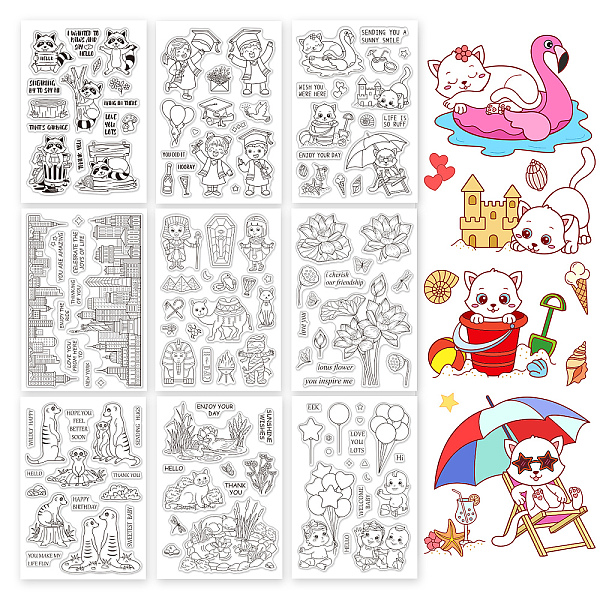 PandaHall Globleland 9 Sheets 9 Style PVC Plastic Stamps, for DIY Scrapbooking, Photo Album Decorative, Cards Making, Stamp Sheets, Mixed...
PandaHall Globleland 9 Sheets 9 Style PVC Plastic Stamps, for DIY Scrapbooking, Photo Album Decorative, Cards Making, Stamp Sheets, Mixed...