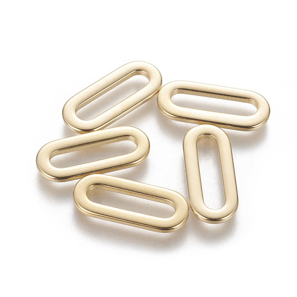 PandaHall 201 Stainless Steel Linking Rings, Oval, Golden, 20.5x8.5x1.5mm, Inner Diameter: 15.5x3.5mm 201 Stainless Steel Oval
PandaHall 201 Stainless Steel Linking Rings, Oval, Golden, 20.5x8.5x1.5mm, Inner Diameter: 15.5x3.5mm 201 Stainless Steel Oval