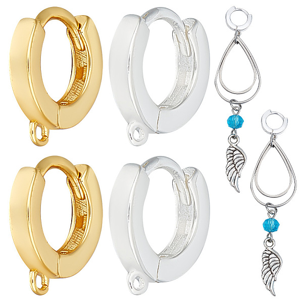 PandaHall GOMAKERER 2 Pairs 2 Colors 925 Sterling Silver Leverback Earwires, Golden & Silver Leverback Earring Hooks with Open Loops French...
PandaHall GOMAKERER 2 Pairs 2 Colors 925 Sterling Silver Leverback Earwires, Golden & Silver Leverback Earring Hooks with Open Loops French...