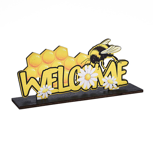 PandaHall Wood Tabletop Display Decorations, Table Centerpiece Welcome Sign, Single-Sided Printed Bees, Gold, 200x45x85mm Wood Bees Gold
PandaHall Wood Tabletop Display Decorations, Table Centerpiece Welcome Sign, Single-Sided Printed Bees, Gold, 200x45x85mm Wood Bees Gold