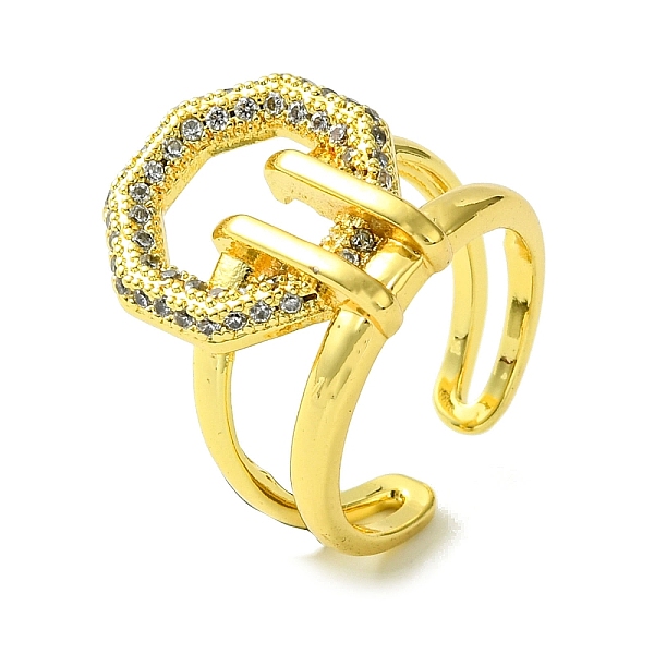 PandaHall Brass Micro Pave Cubic Zirconia Open Cuff Rings, Hollow Octagon, Real 16K Gold Plated, US Size 6 1/2(16.9mm) Brass+Cubic Zirconia..., Clear
PandaHall Brass Micro Pave Cubic Zirconia Open Cuff Rings, Hollow Octagon, Real 16K Gold Plated, US Size 6 1/2(16.9mm) Brass+Cubic Zirconia..., Clear