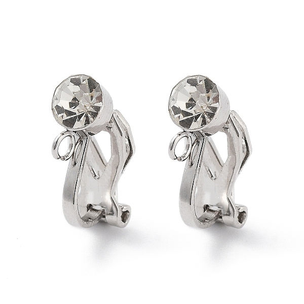 PandaHall 304 Stainless Steel Clip-on Earring Findings with Cubic Zirconia, with Loops, Stainless Steel Color, 16x5mm, Hole: 1.8mm 304...
PandaHall 304 Stainless Steel Clip-on Earring Findings with Cubic Zirconia, with Loops, Stainless Steel Color, 16x5mm, Hole: 1.8mm 304...