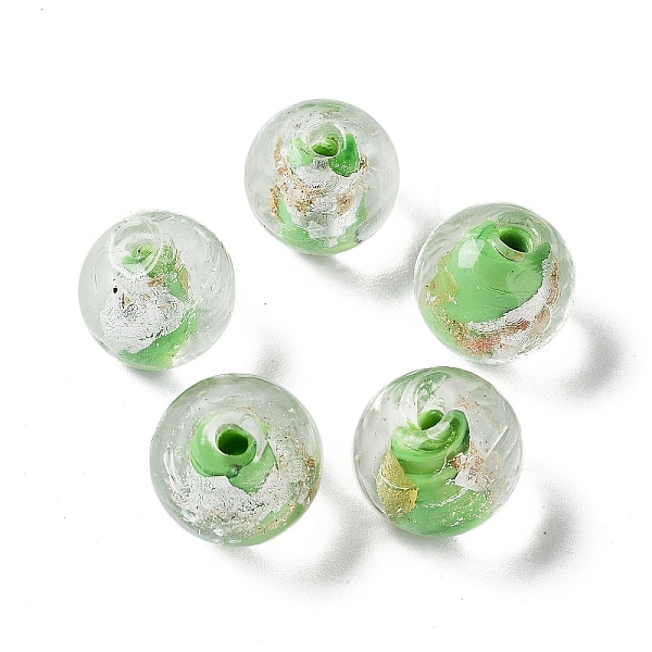 PandaHall Handmade Lampwork Bead, with Gold Foil, Round, Spring Green, 11.5~12x11~11.5mm, Hole: 1.8~2mm Lampwork Round
PandaHall Handmade Lampwork Bead, with Gold Foil, Round, Spring Green, 11.5~12x11~11.5mm, Hole: 1.8~2mm Lampwork Round