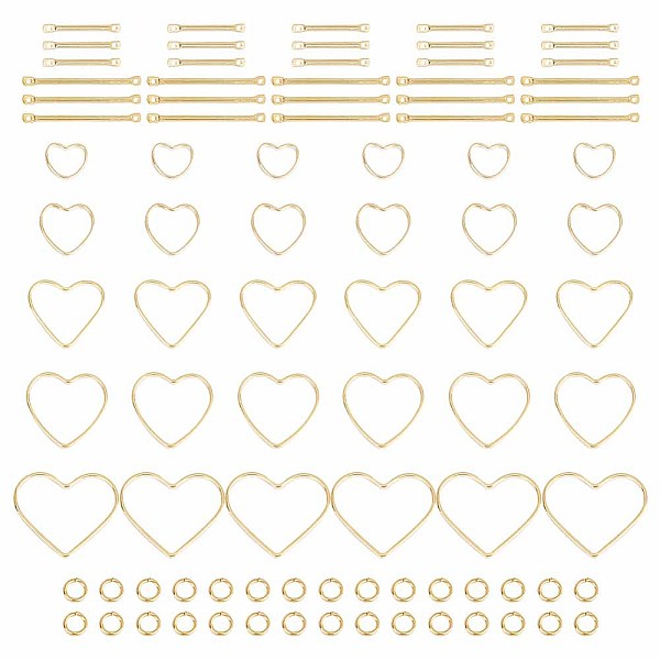 PandaHall GOMAKERER 3 Styles Jewelry Making Finding Kit, 30 Pcs Heart Brass Linking Rings, 30 Pcs Brass Links Connectors and 30 Pcs Brass...
PandaHall GOMAKERER 3 Styles Jewelry Making Finding Kit, 30 Pcs Heart Brass Linking Rings, 30 Pcs Brass Links Connectors and 30 Pcs Brass...