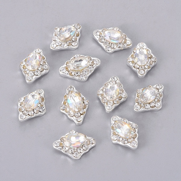 PandaHall Alloy Cabochons, Nail Art Decoration Accessories, with Glass Rhinestones, Platinum, Rhombus, Crystal AB, 12x9mm Alloy+Rhinestone..., Clear
PandaHall Alloy Cabochons, Nail Art Decoration Accessories, with Glass Rhinestones, Platinum, Rhombus, Crystal AB, 12x9mm Alloy+Rhinestone..., Clear