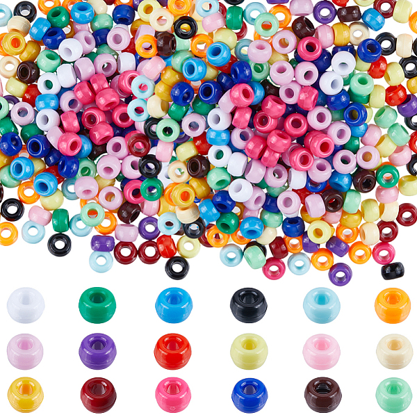 PandaHall SUNNYCLUE 1800Pcs 18 Colors Opaque Plastic Beads, Barrel, Mixed Color, 9x6mm, Hole: 3.8mm, 100pcs/color Plastic Barrel Multicolor
PandaHall SUNNYCLUE 1800Pcs 18 Colors Opaque Plastic Beads, Barrel, Mixed Color, 9x6mm, Hole: 3.8mm, 100pcs/color Plastic Barrel Multicolor