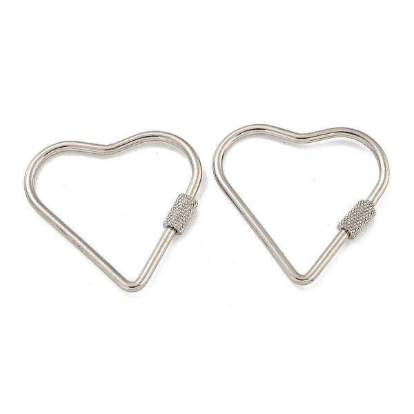 PandaHall 304 Stainless Steel Screw Carabiner Lock Charms, for Necklaces Making, Heart, 32.5x34x2mm 304 Stainless Steel Heart
PandaHall 304 Stainless Steel Screw Carabiner Lock Charms, for Necklaces Making, Heart, 32.5x34x2mm 304 Stainless Steel Heart