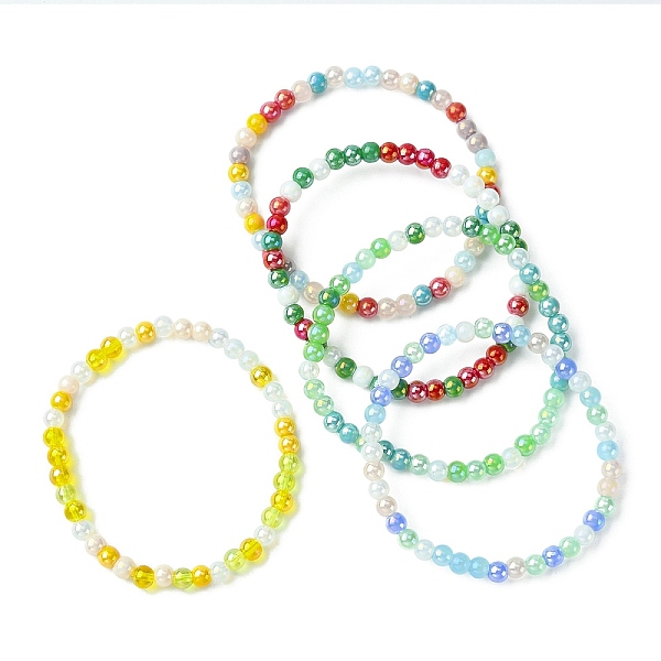 PandaHall Glass Round Beaded Stretch Bracelet for Kids, Mixed Color, Inner Diameter: 1-7/8 inch(4.7cm), Beads: 4.5mm Glass Multicolor
PandaHall Glass Round Beaded Stretch Bracelet for Kids, Mixed Color, Inner Diameter: 1-7/8 inch(4.7cm), Beads: 4.5mm Glass Multicolor