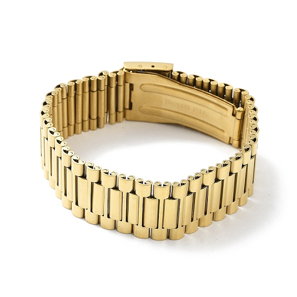 PandaHall 304 Stainless Steel Link Chain Bracelets, Watchband Chain Bracelets, Golden, Inner Diameter: 3 inch(7.5cm) 304 Stainless Steel
PandaHall 304 Stainless Steel Link Chain Bracelets, Watchband Chain Bracelets, Golden, Inner Diameter: 3 inch(7.5cm) 304 Stainless Steel