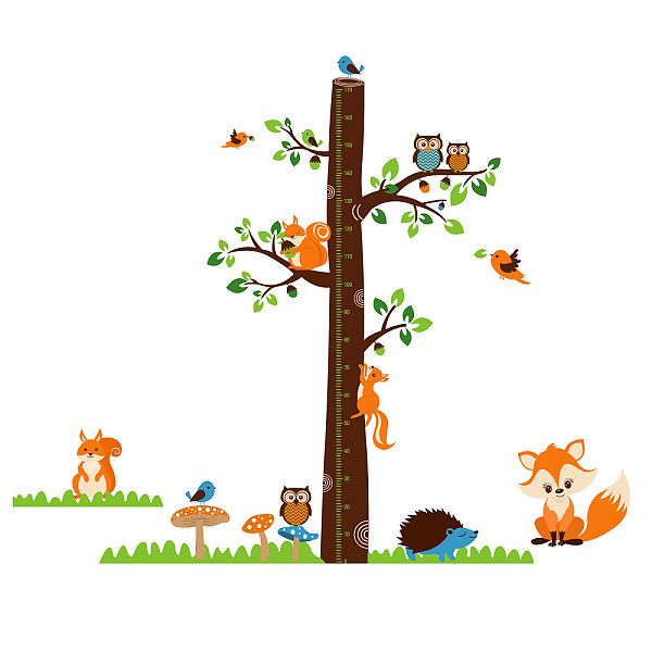 PandaHall PVC Height Growth Chart Wall Sticker, for Kids Measuring Ruler Height, Fox & Owl, Colorful, 39x90cm, 4 sheets/set Plastic Other...
PandaHall PVC Height Growth Chart Wall Sticker, for Kids Measuring Ruler Height, Fox & Owl, Colorful, 39x90cm, 4 sheets/set Plastic Other...