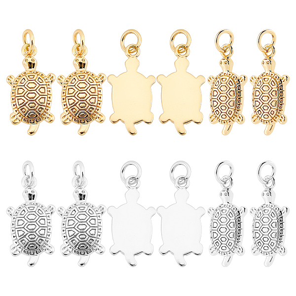 PandaHall SUPERFINDINGS 12Pcs 2 Colors Brass Micro Pave Clear Cubic Zirconia Pendants, Real 18K Gold & Platinum, Tortoise, Mixed Color...
PandaHall SUPERFINDINGS 12Pcs 2 Colors Brass Micro Pave Clear Cubic Zirconia Pendants, Real 18K Gold & Platinum, Tortoise, Mixed Color...
