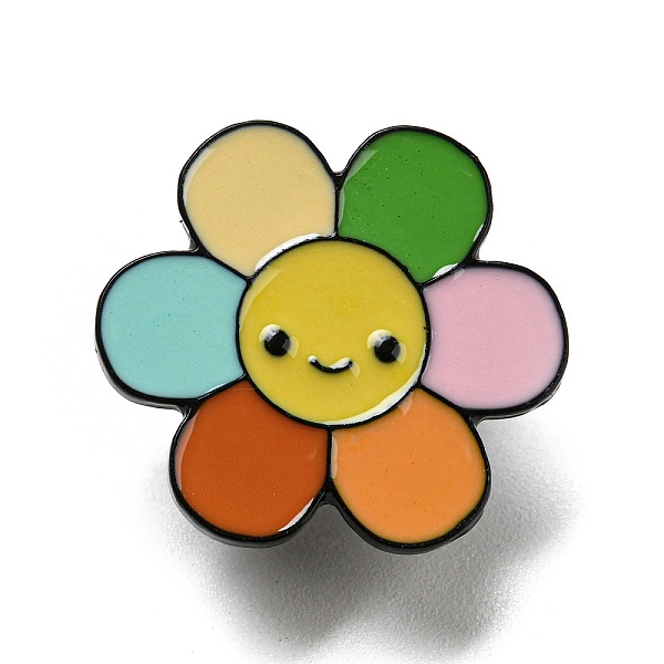 PandaHall Enamel Pins, Electrophoresis Black Plated Alloy Brooch, Smiling Face, Flower, 24.5x24.5x1.5mm Alloy+Enamel Flower
PandaHall Enamel Pins, Electrophoresis Black Plated Alloy Brooch, Smiling Face, Flower, 24.5x24.5x1.5mm Alloy+Enamel Flower