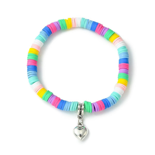 PandaHall Handmade Polymer Clay Heishi Beads Stretch Bracelet, Heart Alloy Charm Bracelet for Women, Colorful, Inner Diameter: 2-1/8 inch...
PandaHall Handmade Polymer Clay Heishi Beads Stretch Bracelet, Heart Alloy Charm Bracelet for Women, Colorful, Inner Diameter: 2-1/8 inch...