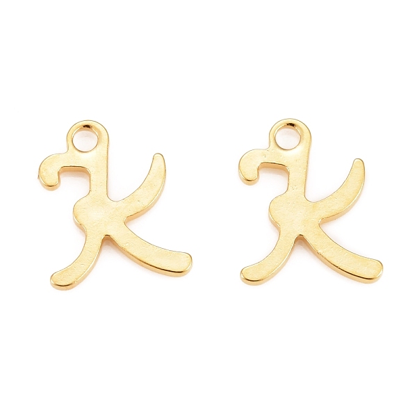 PandaHall 304 Stainless Steel Charms, Laser Cut, Letter, Stainless Steel Color, Golden, Letter.K, 11x9x0.7mm, Hole: 1.5mm 304 Stainless...
PandaHall 304 Stainless Steel Charms, Laser Cut, Letter, Stainless Steel Color, Golden, Letter.K, 11x9x0.7mm, Hole: 1.5mm 304 Stainless...