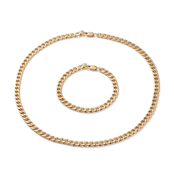 PandaHall Men's Vacuum Plating 304 Stainless Steel Cuban Chains Bracelets and Necklaces Jewelry Sets, with Lobster Claw Clasps, Golden...
PandaHall Men's Vacuum Plating 304 Stainless Steel Cuban Chains Bracelets and Necklaces Jewelry Sets, with Lobster Claw Clasps, Golden...