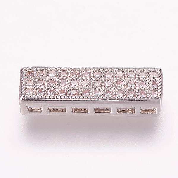 PandaHall Brass Micro Pave Cubic Zirconia Pendants, Multi-strand Links, Rectangle, Platinum, 5x18x4mm, Hole: 1.5x2mm Brass+Cubic Zirconia...
PandaHall Brass Micro Pave Cubic Zirconia Pendants, Multi-strand Links, Rectangle, Platinum, 5x18x4mm, Hole: 1.5x2mm Brass+Cubic Zirconia...