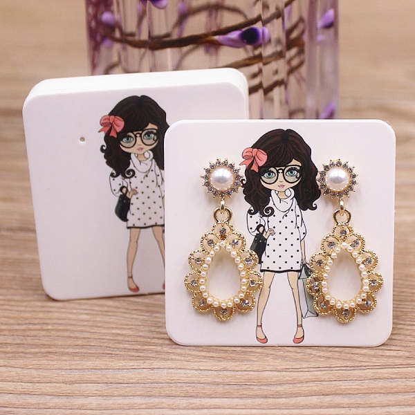 PandaHall Square Paper Earring Display Cards, Jewelry Display Cards for Earring Storage, White, Girl Pattern, 5x5x0.05cm, Hole: 0.8mm Paper...
PandaHall Square Paper Earring Display Cards, Jewelry Display Cards for Earring Storage, White, Girl Pattern, 5x5x0.05cm, Hole: 0.8mm Paper...