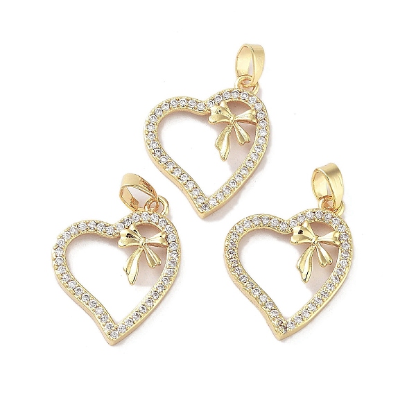 PandaHall Valentine's Day Heart with Bowknot Charms Rack Plating Brass Micro Pave Clear Cubic Zirconia Pendants, Long-Lasting Plated...
PandaHall Valentine's Day Heart with Bowknot Charms Rack Plating Brass Micro Pave Clear Cubic Zirconia Pendants, Long-Lasting Plated...