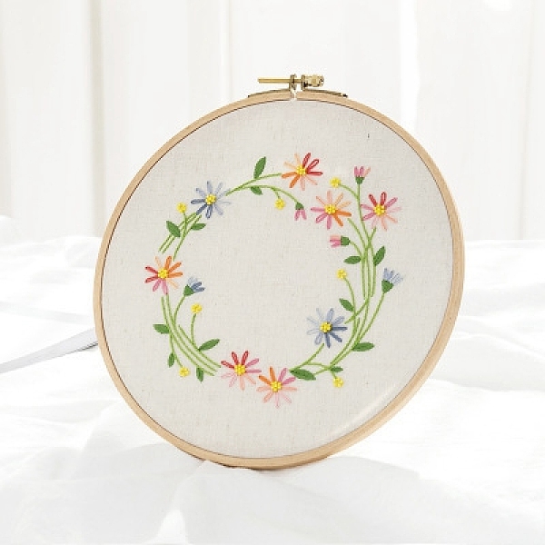 PandaHall Flower Pattern DIY Embroidery Kit, including Embroidery Needles & Thread, Cotton Linen Cloth, Misty Rose, 270x270mm Cloth Flower
PandaHall Flower Pattern DIY Embroidery Kit, including Embroidery Needles & Thread, Cotton Linen Cloth, Misty Rose, 270x270mm Cloth Flower