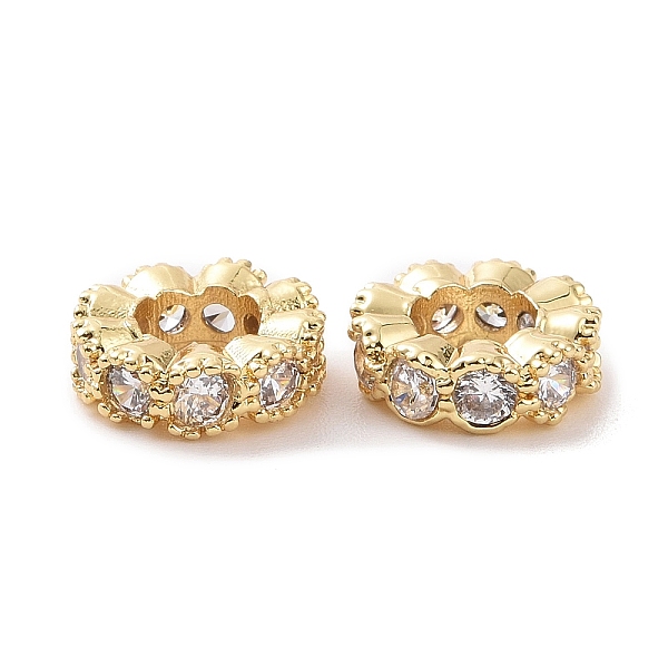 PandaHall Brass Micro Pave Cubic Zirconia Beads, Flat Round, Golden, 8x3mm, Hole: 4mm Brass+Cubic Zirconia Flat Round Clear
PandaHall Brass Micro Pave Cubic Zirconia Beads, Flat Round, Golden, 8x3mm, Hole: 4mm Brass+Cubic Zirconia Flat Round Clear