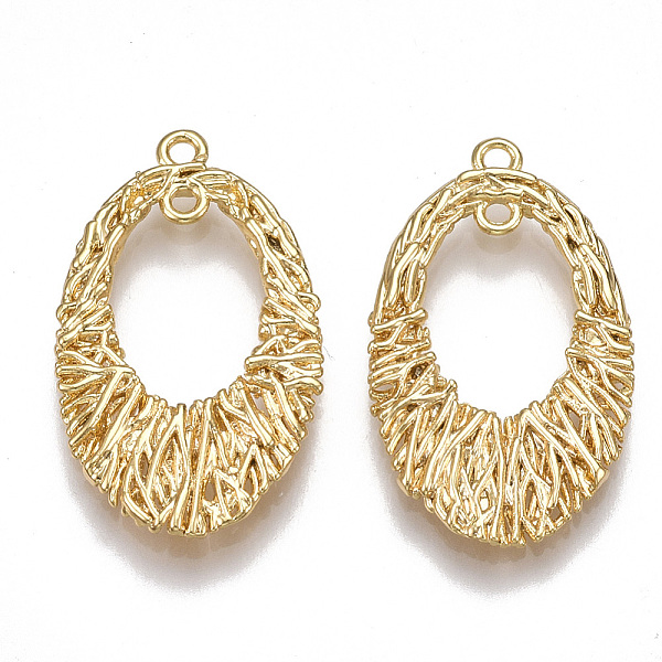 PandaHall Brass Filigree Pendants, Oval, Nickel Free, Real 18K Gold Plated, 25x15x2mm, Hole: 1.2mm Brass Oval
PandaHall Brass Filigree Pendants, Oval, Nickel Free, Real 18K Gold Plated, 25x15x2mm, Hole: 1.2mm Brass Oval