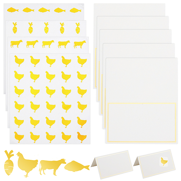 PandaHall OLYCRAFT 240pcs 4 Styles Gold Meal Stickers 1 Inch with 60pcs Table Place Cards Food Choice Sticker Set Cow/Chicken/Fish/Carrot...
PandaHall OLYCRAFT 240pcs 4 Styles Gold Meal Stickers 1 Inch with 60pcs Table Place Cards Food Choice Sticker Set Cow/Chicken/Fish/Carrot...