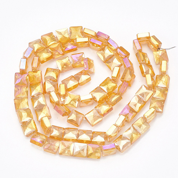 PandaHall Electroplate Glass Beads Strands, Faceted, Square, Mixed Color, 8x8x5.5mm, Hole: 1mm, about 80pcs/strand, 25.1 inch Glass Square..., Multicolor
PandaHall Electroplate Glass Beads Strands, Faceted, Square, Mixed Color, 8x8x5.5mm, Hole: 1mm, about 80pcs/strand, 25.1 inch Glass Square..., Multicolor