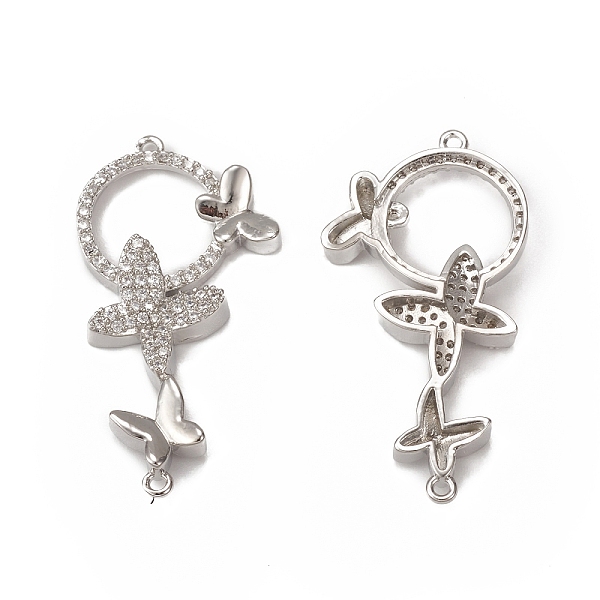 PandaHall Brass Micro Pave Clear Cubic Zirconia Connector Charms, Ring Links with Butterfly, Platinum, 17.5x34.5x4mm, Hole: 1.2mm...
PandaHall Brass Micro Pave Clear Cubic Zirconia Connector Charms, Ring Links with Butterfly, Platinum, 17.5x34.5x4mm, Hole: 1.2mm...