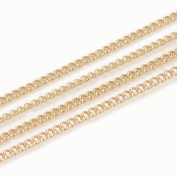PandaHall 3.28 Feet Soldered Brass Curb Chains, Real 18K Gold Plated, 1.8x1.3x0.4mm Brass
PandaHall 3.28 Feet Soldered Brass Curb Chains, Real 18K Gold Plated, 1.8x1.3x0.4mm Brass