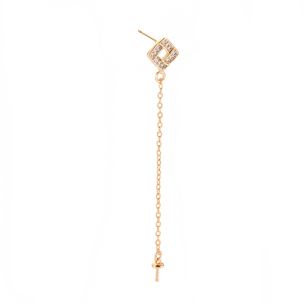 PandaHall Brass Micro Pave Clear Cubic Zirconia Earring Findings, for Half Drilled Beads, Nickel Free, Rhombus, Real 18K Gold Plated...
PandaHall Brass Micro Pave Clear Cubic Zirconia Earring Findings, for Half Drilled Beads, Nickel Free, Rhombus, Real 18K Gold Plated...