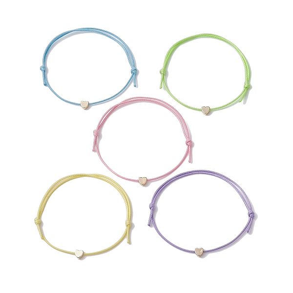 PandaHall Light Gold Brass Braided Bead Bracelet, Waxed Polyester Cord Adjustable Bracelet, Mixed Color, Heart, Inner Diameter: 3-1/2 inch...
PandaHall Light Gold Brass Braided Bead Bracelet, Waxed Polyester Cord Adjustable Bracelet, Mixed Color, Heart, Inner Diameter: 3-1/2 inch...