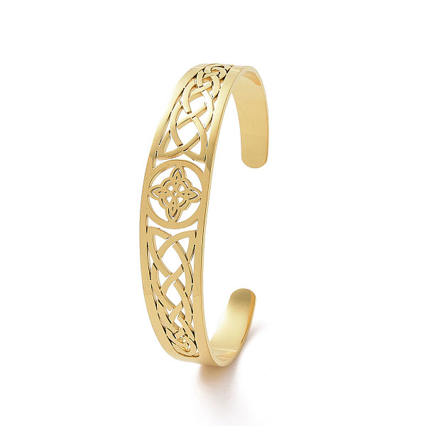 PandaHall 304 Stainless Steel Cuff Bangles, Hollow Witch Knot Bangles for Women, Golden, 1/4~5/8 inch(0.6~1.5cm), Inner Diameter: 2x2-1/2...
PandaHall 304 Stainless Steel Cuff Bangles, Hollow Witch Knot Bangles for Women, Golden, 1/4~5/8 inch(0.6~1.5cm), Inner Diameter: 2x2-1/2...