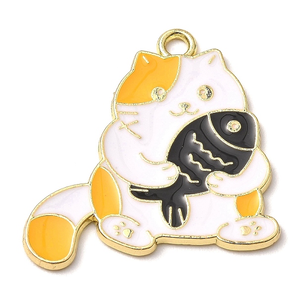 PandaHall Zinc Alloy Enamel Pendants, Cat with Fish Charms, Golden, Black, 30x27.5x1.3mm, Hole: 2.2mm Alloy+Enamel Cat Shape Black
PandaHall Zinc Alloy Enamel Pendants, Cat with Fish Charms, Golden, Black, 30x27.5x1.3mm, Hole: 2.2mm Alloy+Enamel Cat Shape Black