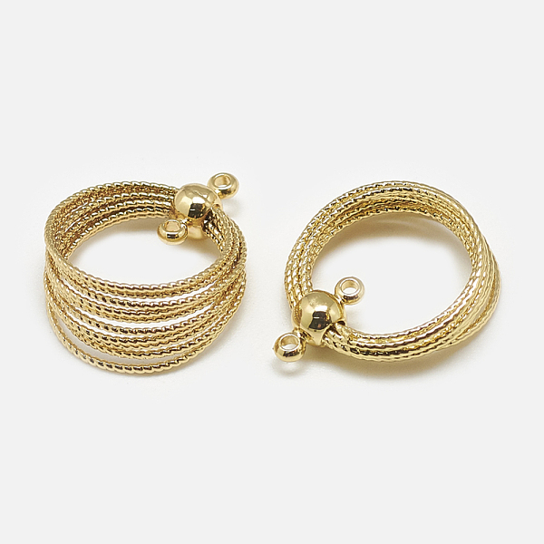 PandaHall Brass 2-Loop Link Pendants, Rings, Real 18K Gold Plated, 19x16x5.5mm, Hole: 1mm Brass Ring
PandaHall Brass 2-Loop Link Pendants, Rings, Real 18K Gold Plated, 19x16x5.5mm, Hole: 1mm Brass Ring