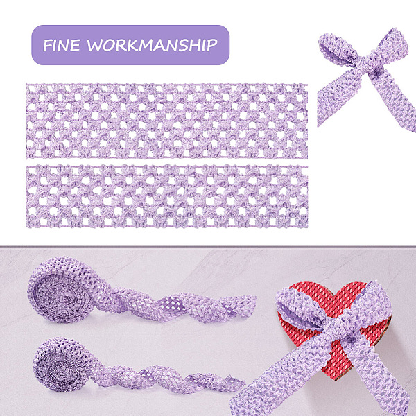 PandaHall 2 Rolls 2 Sizes Polyester Elastic Ribbon, for Hair Band Making, Lilac, 1roll/style Elastic Fibre Flat Purple
PandaHall 2 Rolls 2 Sizes Polyester Elastic Ribbon, for Hair Band Making, Lilac, 1roll/style Elastic Fibre Flat Purple