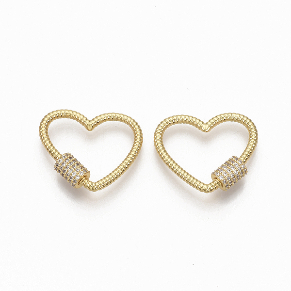 PandaHall Brass Micro Pave Clear Cubic Zirconia Screw Carabiner Lock Charms, for Necklaces Making, Heart, Golden, 20.5x24x2mm, Screw...
PandaHall Brass Micro Pave Clear Cubic Zirconia Screw Carabiner Lock Charms, for Necklaces Making, Heart, Golden, 20.5x24x2mm, Screw...