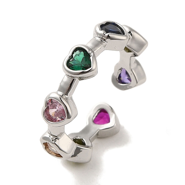 PandaHall Brass Micro Pave Cubic Zirconia Rings for Women, Long-Lasting Plated, Heart, Colorful, Adjustable Brass+Cubic Zirconia Heart
PandaHall Brass Micro Pave Cubic Zirconia Rings for Women, Long-Lasting Plated, Heart, Colorful, Adjustable Brass+Cubic Zirconia Heart