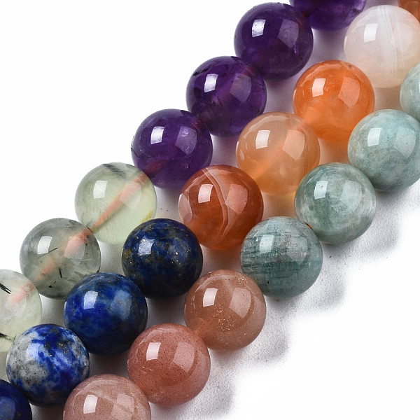 PandaHall Natural Amazonite & Sunstone & Citrine & Amethyst & Prehnite & Botswana Agate & Lapis Lazuli Beads Strands, Round, 8mm, Hole...
PandaHall Natural Amazonite & Sunstone & Citrine & Amethyst & Prehnite & Botswana Agate & Lapis Lazuli Beads Strands, Round, 8mm, Hole...